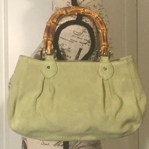 ANN TAYLOR LOFT BAMBOO HANDLE HANDBAG